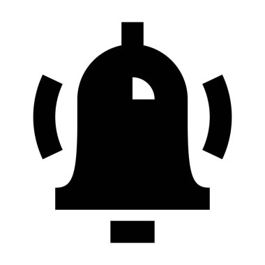 Beyaz arkaplanda alarm simgesi, vektör illüstrasyonu