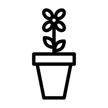 çiçek simgesi, vektör illüstrasyonu