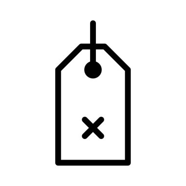 Alışveriş sembolü, Etiket Silme simgesi, vektör illüstrasyonu