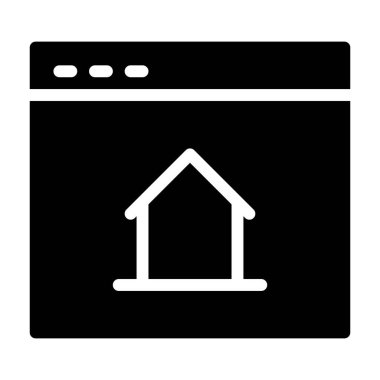 Ana sayfa simgesi, vektör illüstrasyonu
