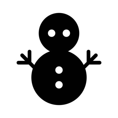 Kardan Adam Buz Kış simgesi, vektör illüstrasyonu