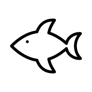 balık simgesi, vektör illüstrasyonu