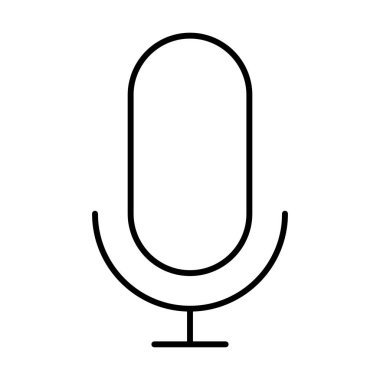 mikrofon simgesi, vektör illüstrasyonu