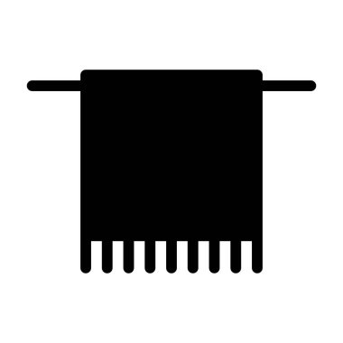 Beyaz arkaplanda Havlu Tutucu simgesi, vektör illüstrasyonu