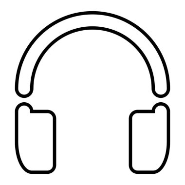 kulaklık simgesi, vektör illüstrasyonu