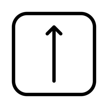 UP İnce Ok simgesi, vektör illüstrasyonu