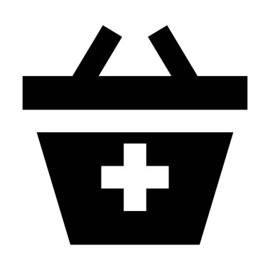 Sepet simgesi, vektör illüstrasyonu