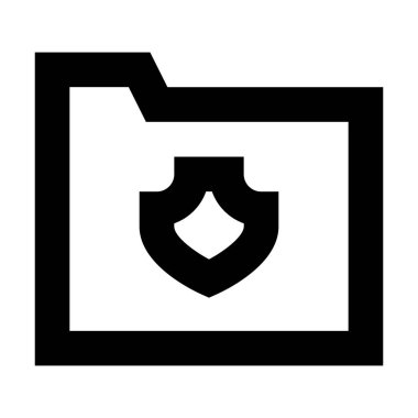 Beyaz arkaplanda Kalkan simgesi olan dizin, vektör illüstrasyonu