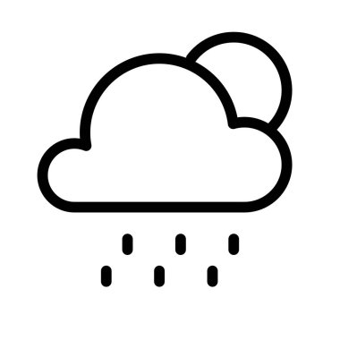  yağmur simgesi, vektör illüstrasyonu