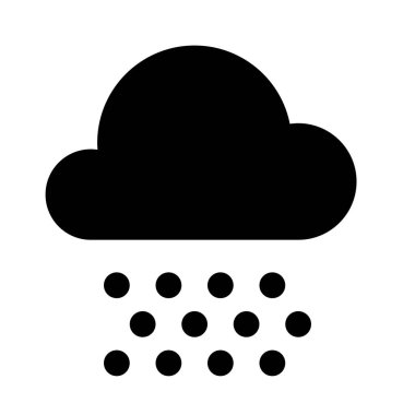 kar bulutu simgesi, vektör illüstrasyonu