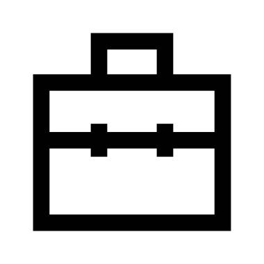 evrak çantası simgesi, vektör illüstrasyonu 