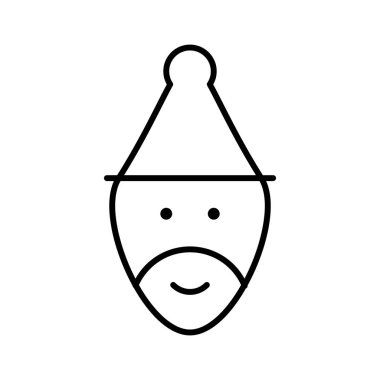 Noel Baba simgesi, vektör illüstrasyonu