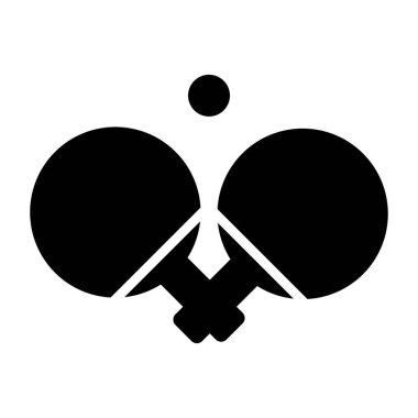  Ping Pong simgesi, vektör illüstrasyonu