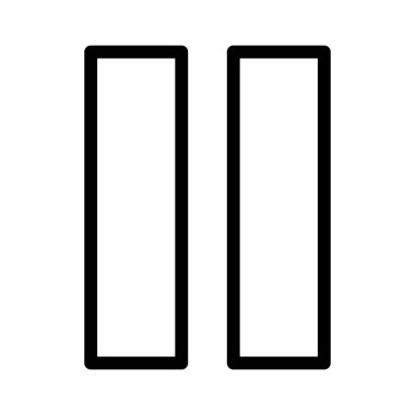 duraklat simgesi, vektör illüstrasyonu