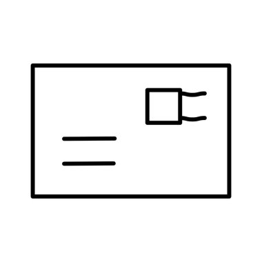 Harf Kartpostal simgesi, vektör illüstrasyonu