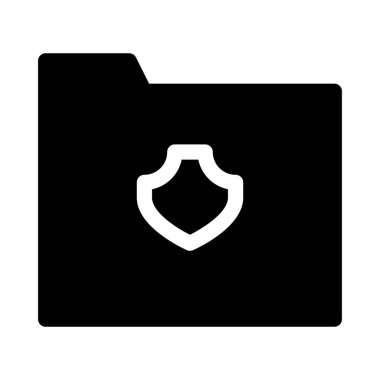 Beyaz arkaplanda Kalkan simgesi olan dizin, vektör illüstrasyonu