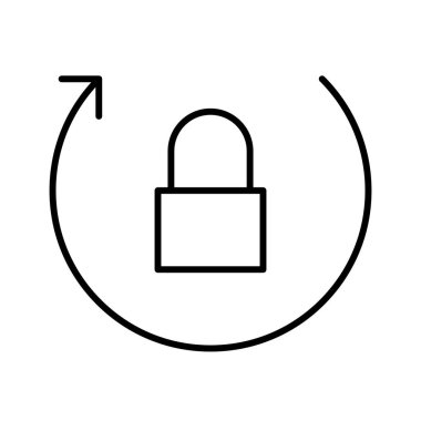 Güvenlik Ticaret simgesi, vektör illüstrasyonu