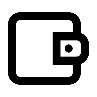 Cüzdan simgesi, vektör illüstrasyonu  