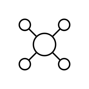  Bağlantı Ağı simgesi, vektör illüstrasyonu