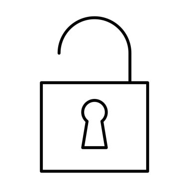 Beyaz arkaplanda kilitlenmiş simge, vektör illüstrasyonuName