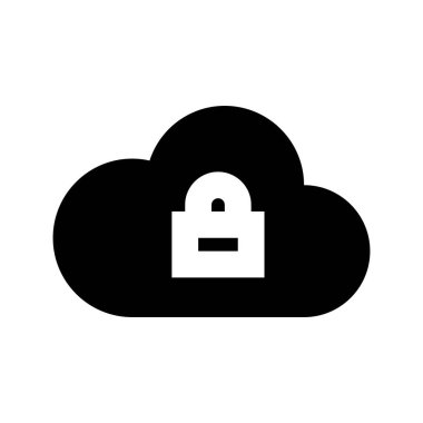 Beyaz arkaplanda Ağ simgesi için Bulut, vektör illüstrasyonu