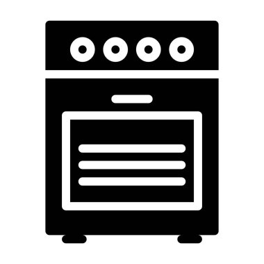 Soba Mutfağı simgesi, vektör illüstrasyonu