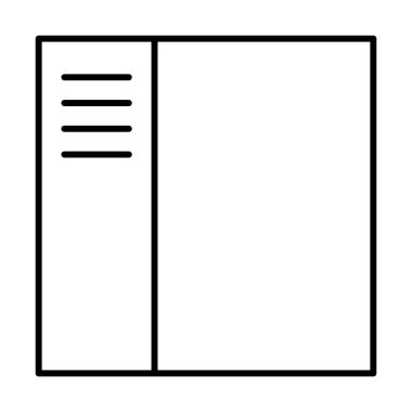 Yan çubuk simgesi, vektör illüstrasyonu