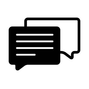 Sohbet servisi simgesi, vektör illüstrasyonu