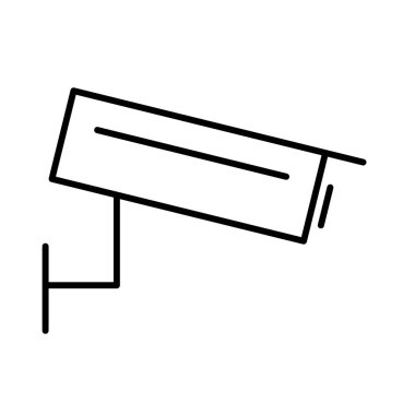 Güvenlik kamerası simgesi, vektör illüstrasyonu