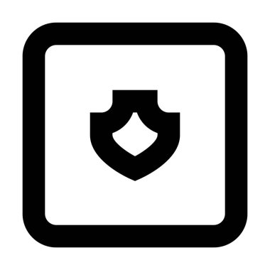 Kare Kalkan simgesi, vektör illüstrasyonu