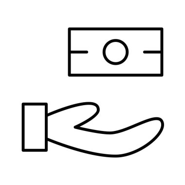 Ödeme simgesi, vektör illüstrasyonu