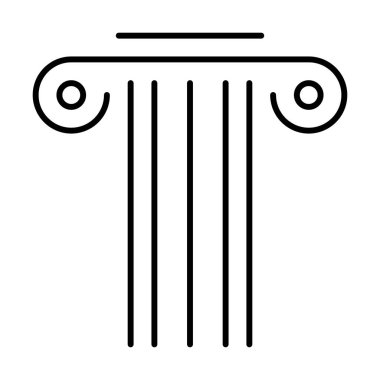 Sütun simgesi, vektör illüstrasyonu