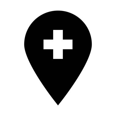 Konum Pin simgesi, vektör illüstrasyonu ekle