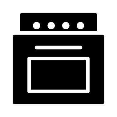 Soba Mutfağı simgesi, vektör illüstrasyonu