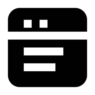 Beyaz arkaplan üzerindeki Metin Düzenleyici simgesi, vektör illüstrasyonu