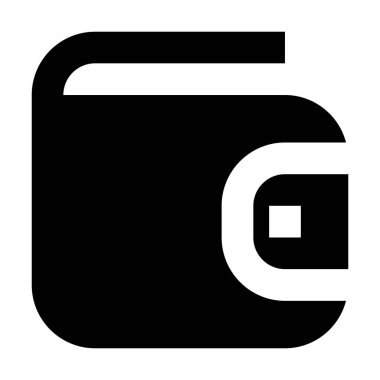 Cüzdan simgesi, vektör illüstrasyonu  