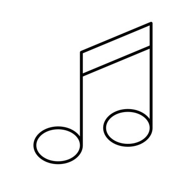 Not Müzik simgesi, vektör illüstrasyonu 