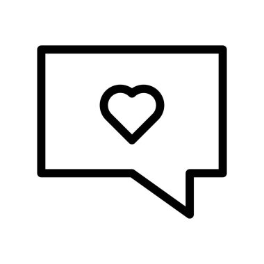 İleti Sevgisi simgesi, vektör illüstrasyonu