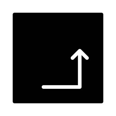 Köşedeki Sağ Ok simgesi, vektör