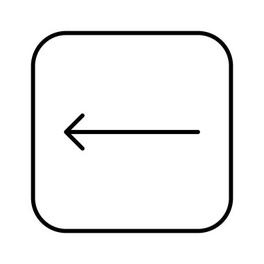 Sol Ok simgesi, vektör