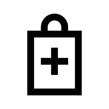 Etiket Ekle Alışveriş Sembolü, Torba Ekle simgesi, vektör illüstrasyonu