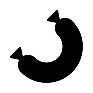 Sosis simgesi, vektör illüstrasyonu