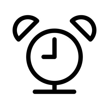 Alarm saati simgesi, vektör illüstrasyonu