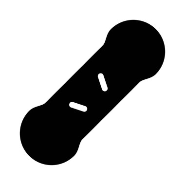 Snowboard simgesi, vektör illüstrasyonu