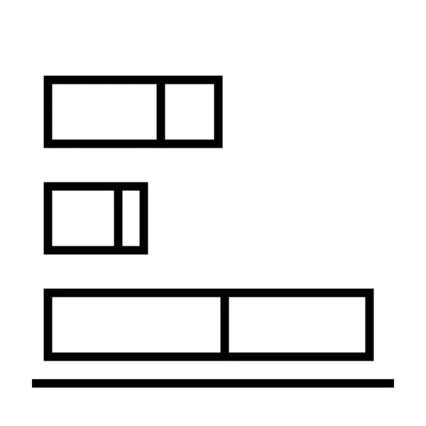 Icône Diagramme Barres Illustration Vectorielle — Image vectorielle