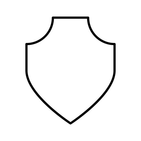 Icono Escudo Sobre Fondo Blanco Ilustración Vectorial — Vector de stock