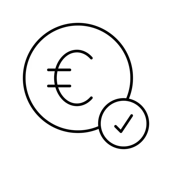 Payed Coin Ikonen Vektor Illustration — Stock vektor