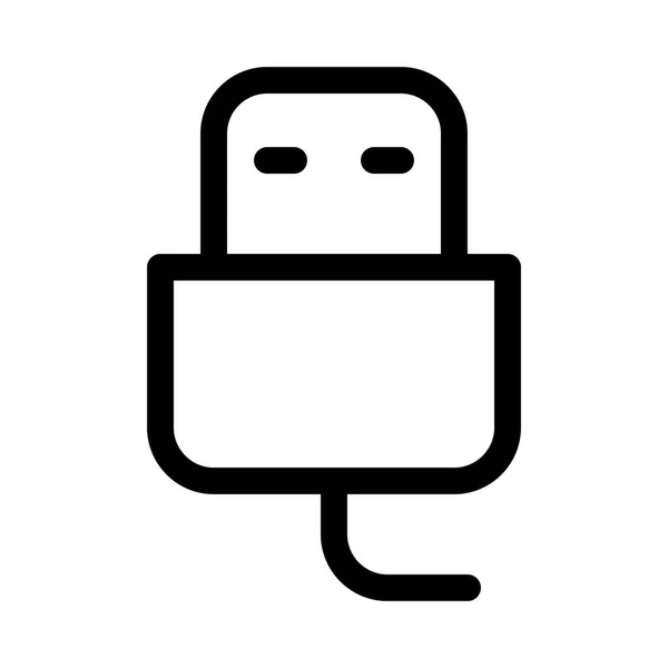 Usb Plug Icono Ilustración Vectorial — Vector de stock