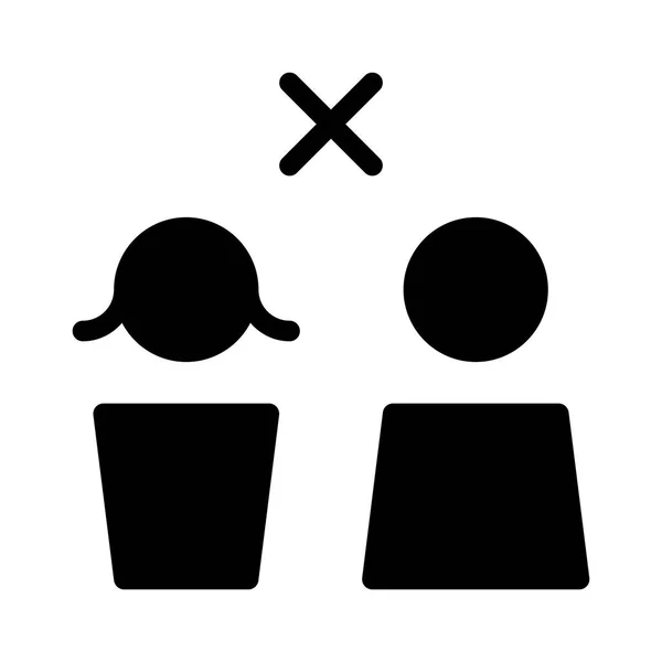 Divorce Couple Icon Vector Illustration — Stock Vector