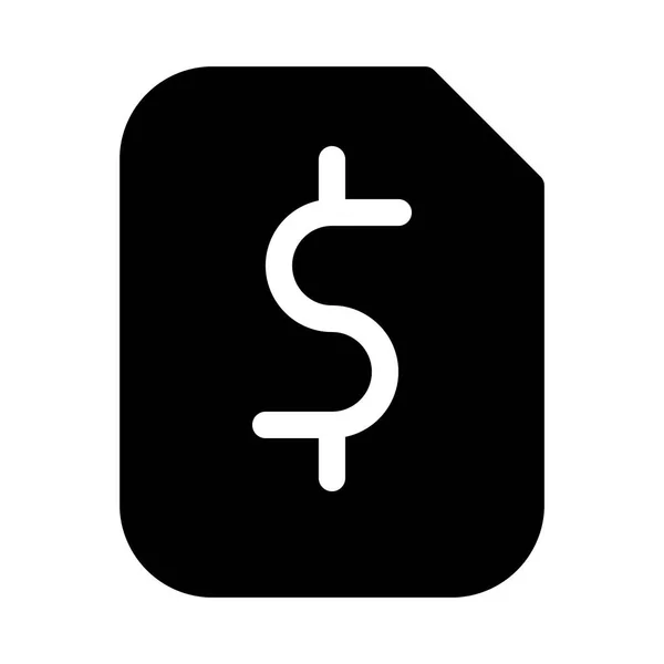 Icono Bill Dollar Sobre Fondo Blanco Ilustración Vectorial — Vector de stock